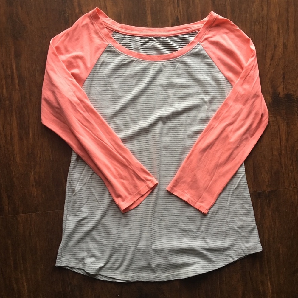 American Eagle Outfitters Striped Baseball Tee